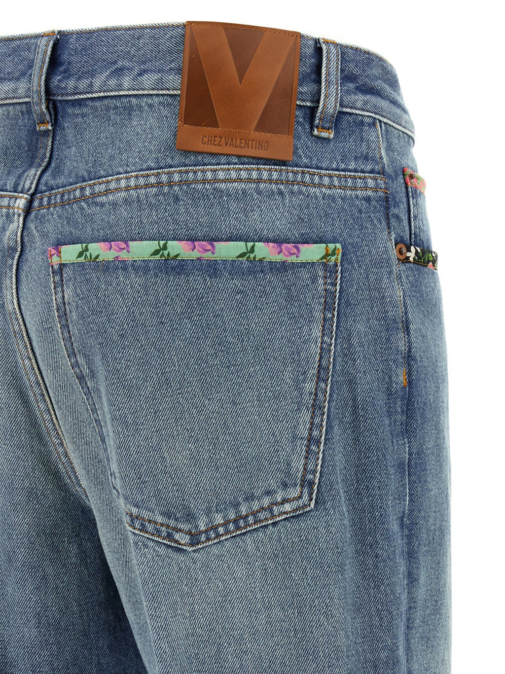 Valentino Garavani Blue Cotton Jeans Denim Valentino Garavani