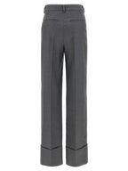 Valentino Garavani Gray Virgin Wool Dress Pants Valentino Garavani