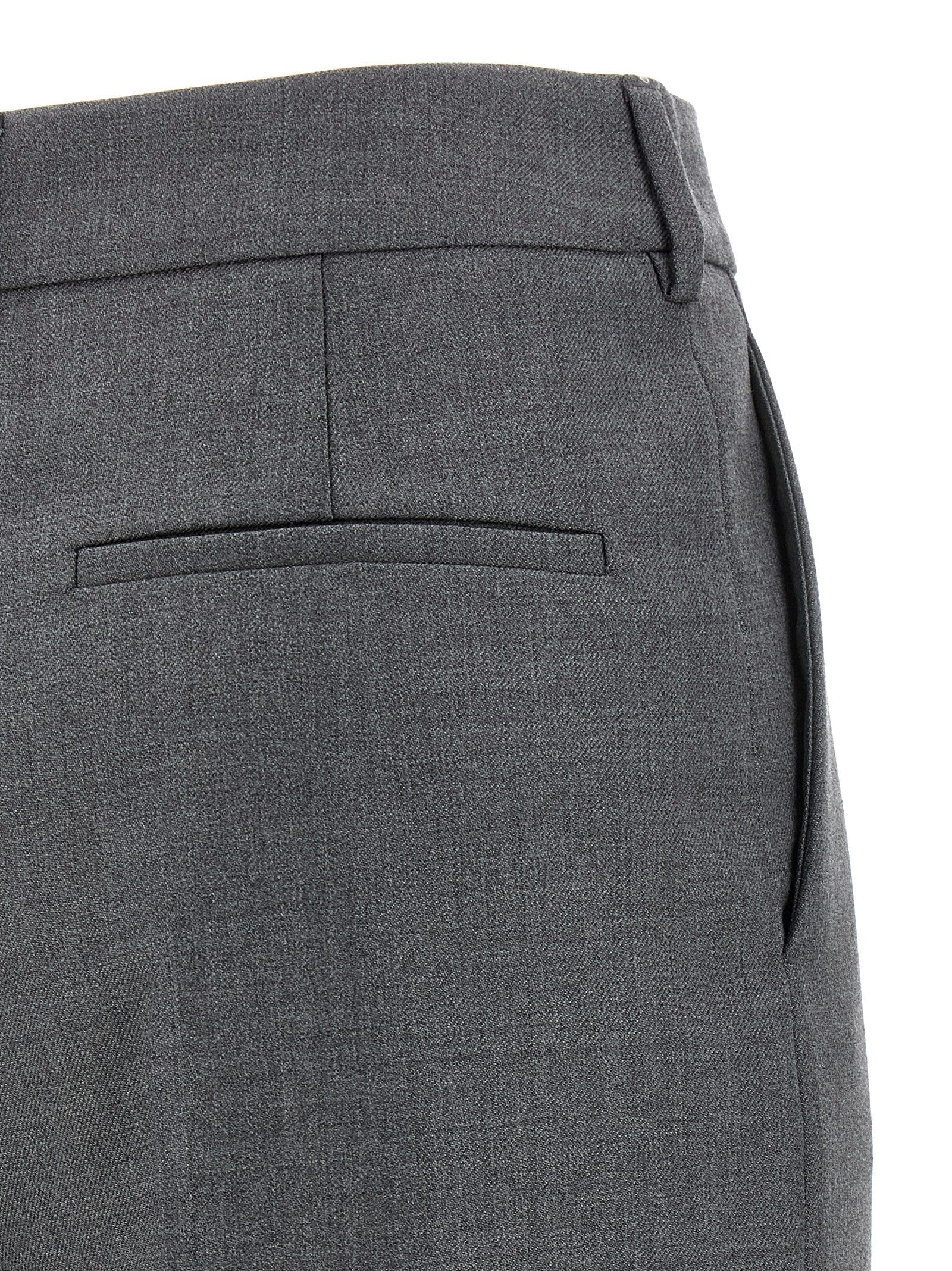 Valentino Garavani Gray Virgin Wool Dress Pants Valentino Garavani