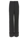 Valentino Garavani Bicolor Viscose Casual Pants Valentino Garavani