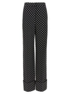 Valentino Garavani Bicolor Viscose Casual Pants Valentino Garavani