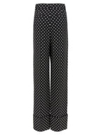 Valentino Garavani Bicolor Viscose Casual Pants Valentino Garavani