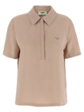 Fendi Multicolor Silk Polo Shirt Fendi