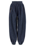 Valentino Garavani Blue Cotton Pants Valentino Garavani