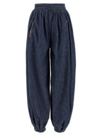 Valentino Garavani Blue Cotton Pants Valentino Garavani