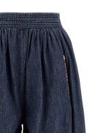 Valentino Garavani Blue Cotton Pants Valentino Garavani