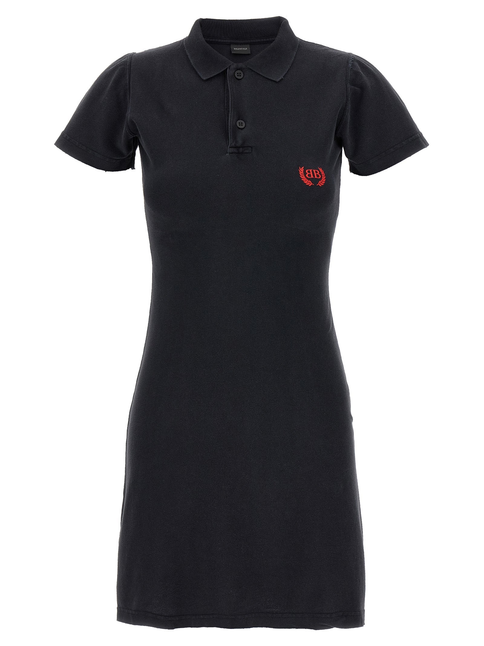 Balenciaga Black Cotton Short Dress Balenciaga