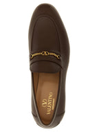 Valentino Garavani Brown Goatskin Slip-On Loafers Valentino Garavani
