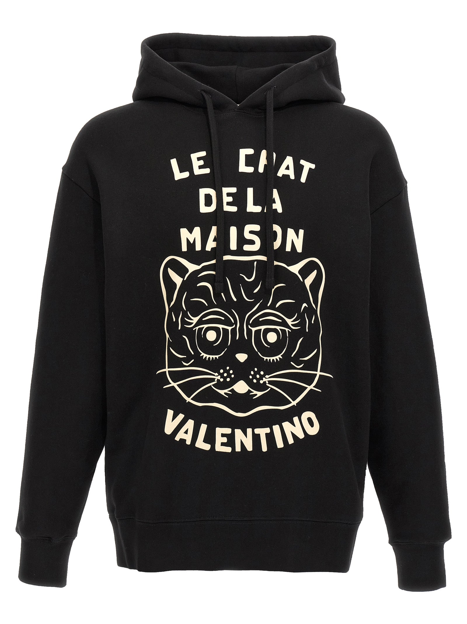 Valentino Garavani Black Cotton Sweatshirt Valentino Garavani