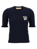 Valentino Garavani Blue Virgin Wool Sweatshirt Valentino Garavani