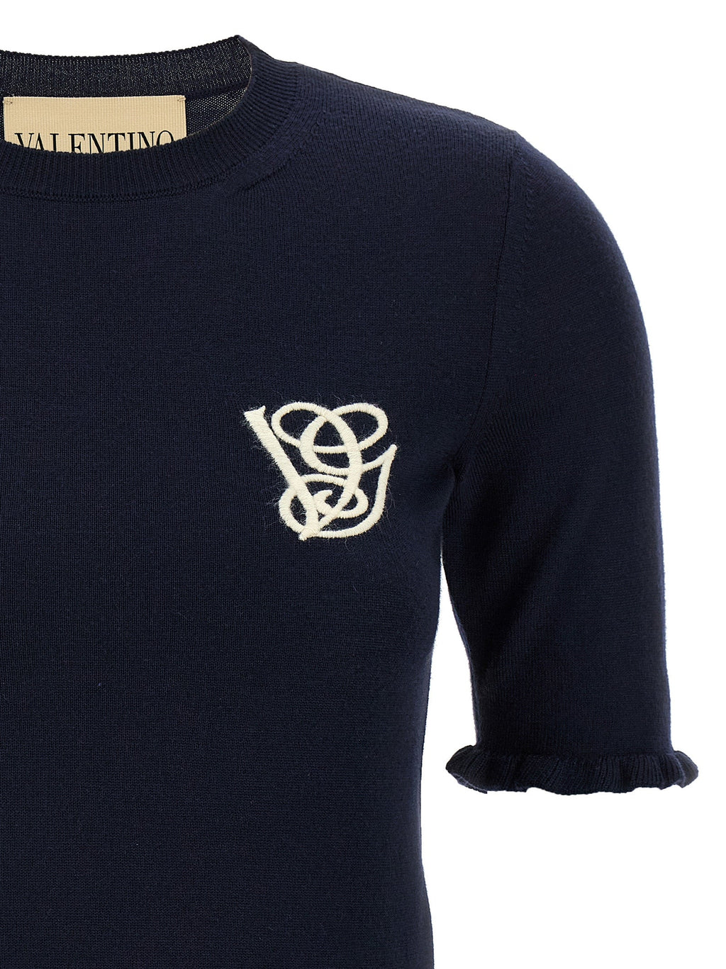 Valentino Garavani Blue Virgin Wool Sweatshirt Valentino Garavani