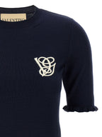 Valentino Garavani Blue Virgin Wool Sweatshirt Valentino Garavani
