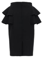 Valentino Garavani Black Virgin Wool Midi Skirt Valentino Garavani