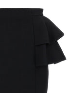 Valentino Garavani Black Virgin Wool Midi Skirt Valentino Garavani