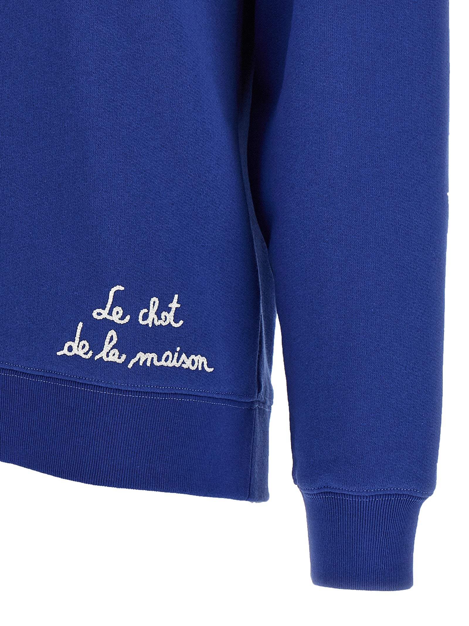 Valentino Garavani Blue Cotton Sweatshirt Valentino Garavani