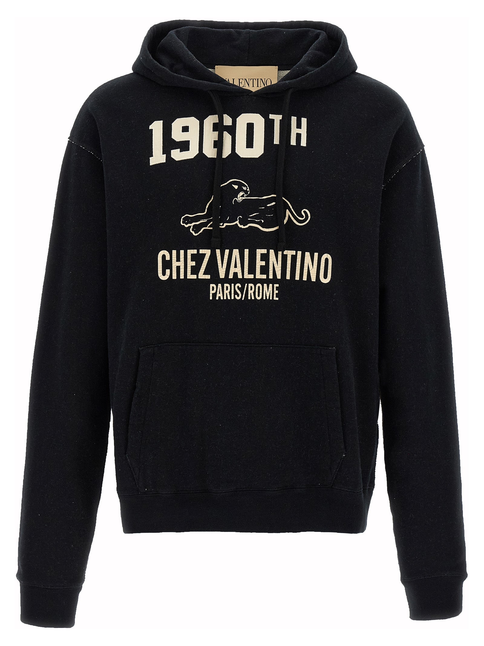 Valentino Garavani Black Cotton Sweatshirt Valentino Garavani