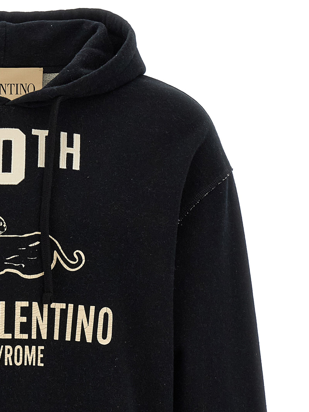 Valentino Garavani Black Cotton Sweatshirt Valentino Garavani