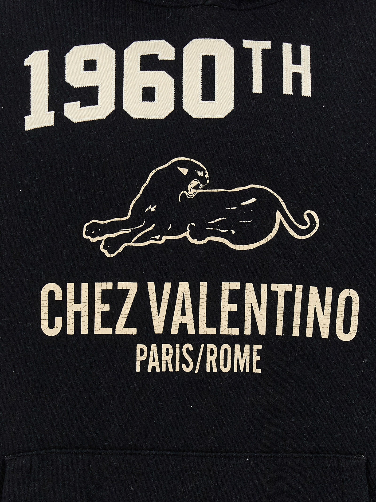 Valentino Garavani Black Cotton Sweatshirt Valentino Garavani