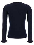 Valentino Garavani Blue Virgin Wool Cardigan Valentino Garavani