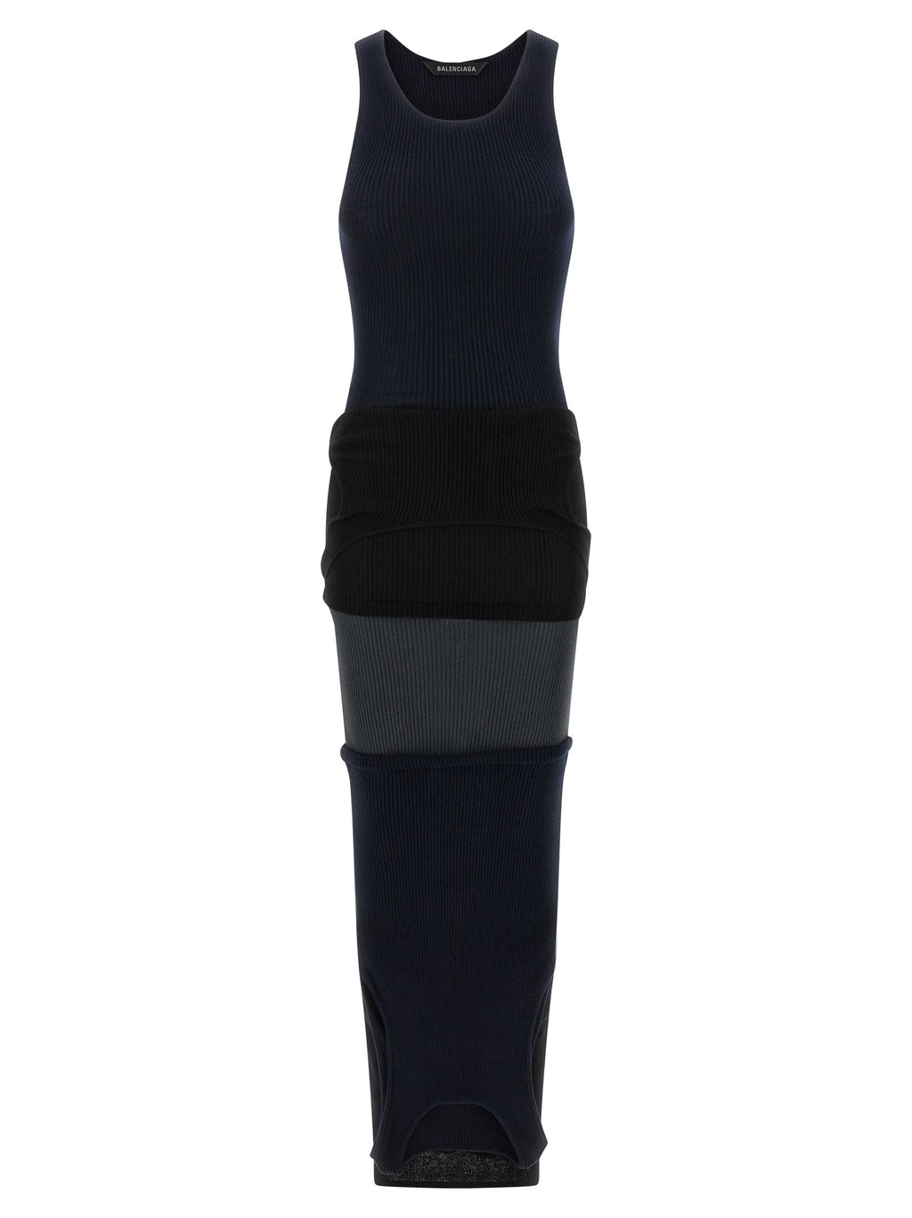 Balenciaga Black Cotton Long Dress Balenciaga