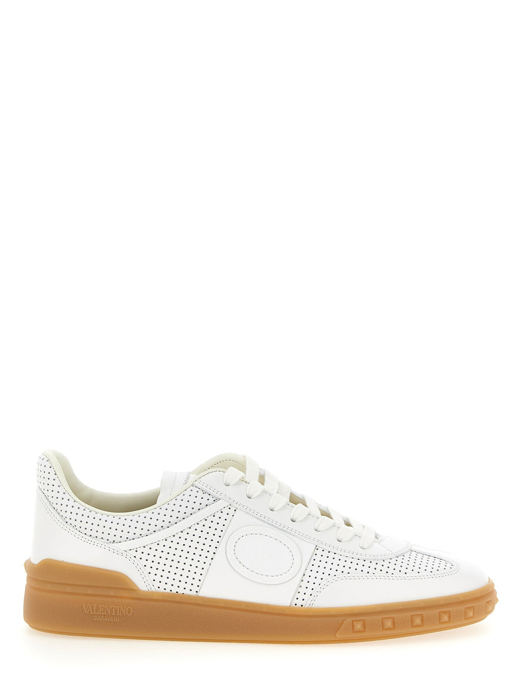 Valentino Garavani White Calfskin Low Top Sneakers Valentino Garavani