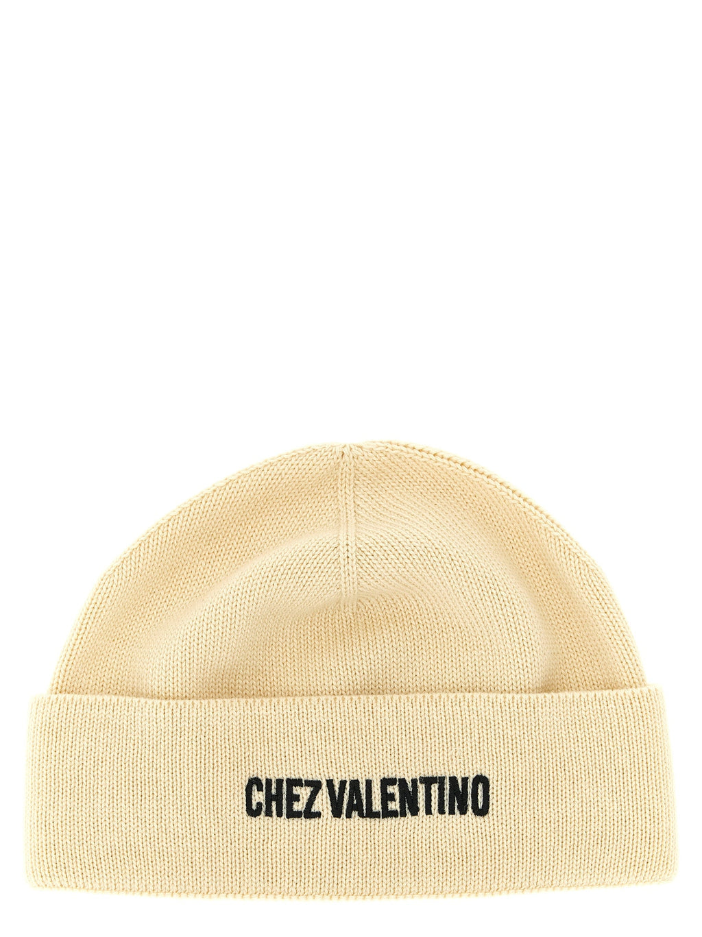Valentino Garavani Beige Cotton Beanie Valentino Garavani