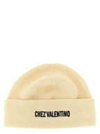 Valentino Garavani Beige Cotton Beanie Valentino Garavani