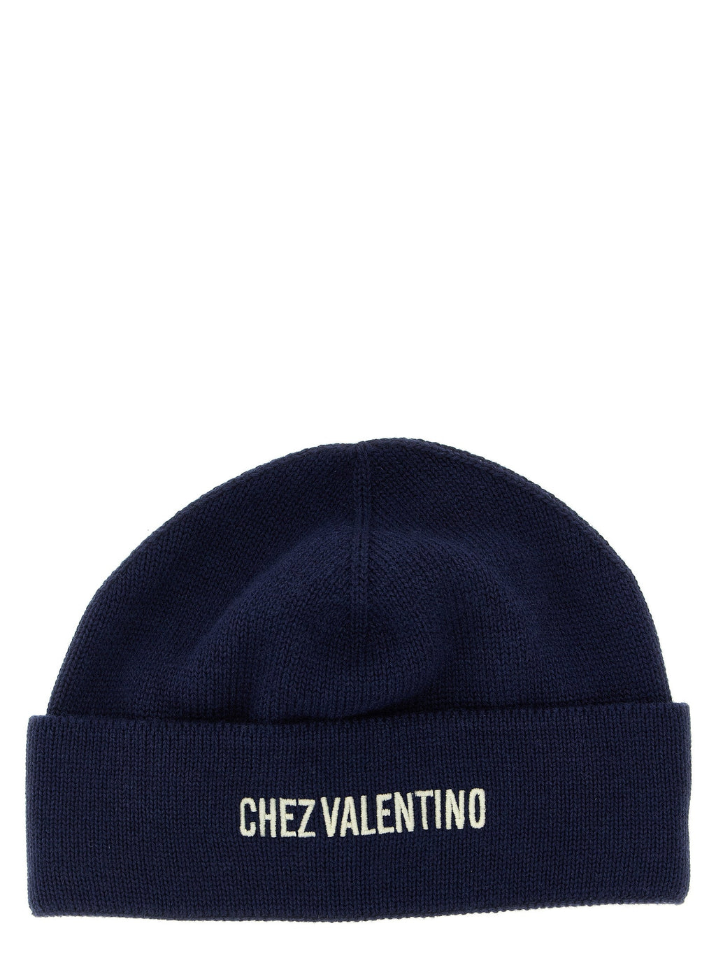 Valentino Garavani Blue Cotton Beanie Valentino Garavani