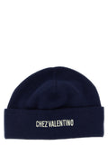 Valentino Garavani Blue Cotton Beanie Valentino Garavani