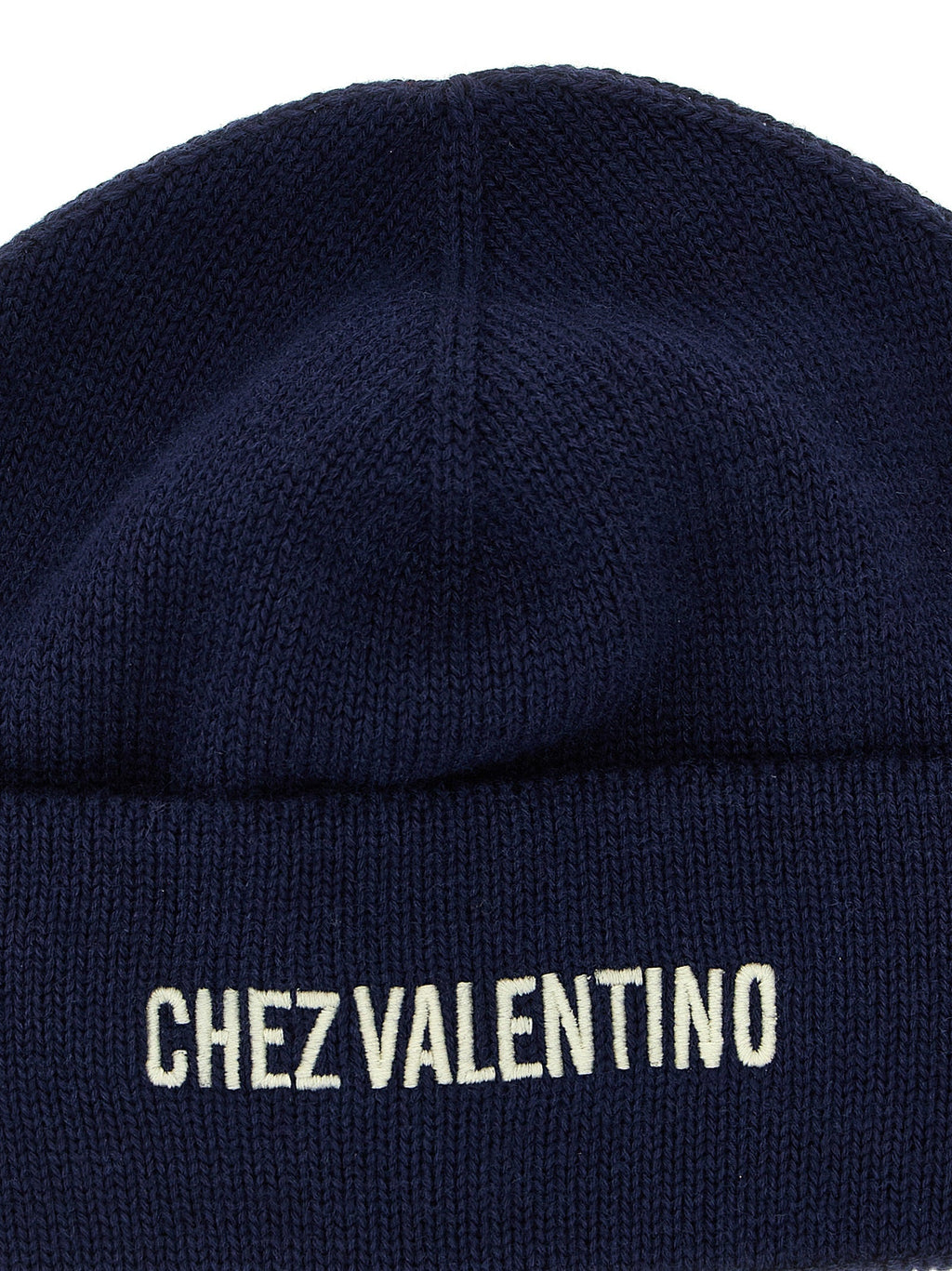 Valentino Garavani Blue Cotton Beanie Valentino Garavani