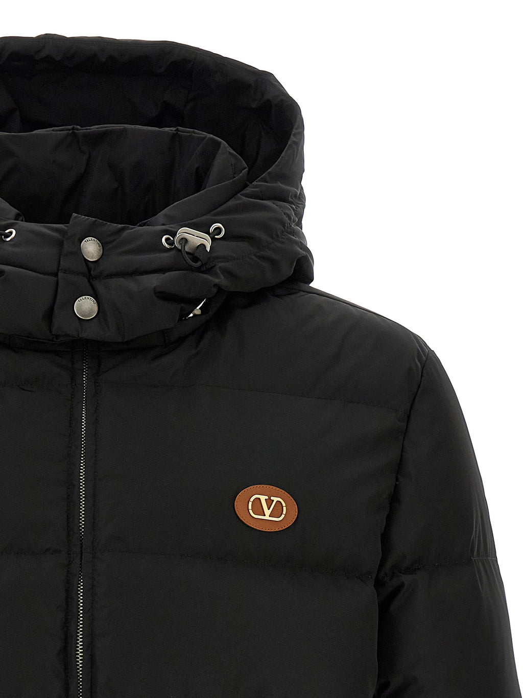 Valentino Garavani Black Polyamide Full-Length Jacket Valentino Garavani