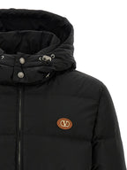 Valentino Garavani Black Polyamide Full-Length Jacket Valentino Garavani