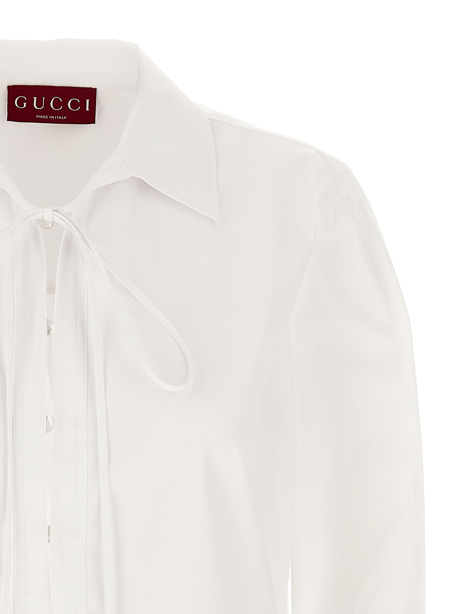 Gucci White Cotton Short Dress Gucci
