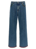 Valentino Garavani Blue Polyamide Straight-Leg Jeans Valentino Garavani