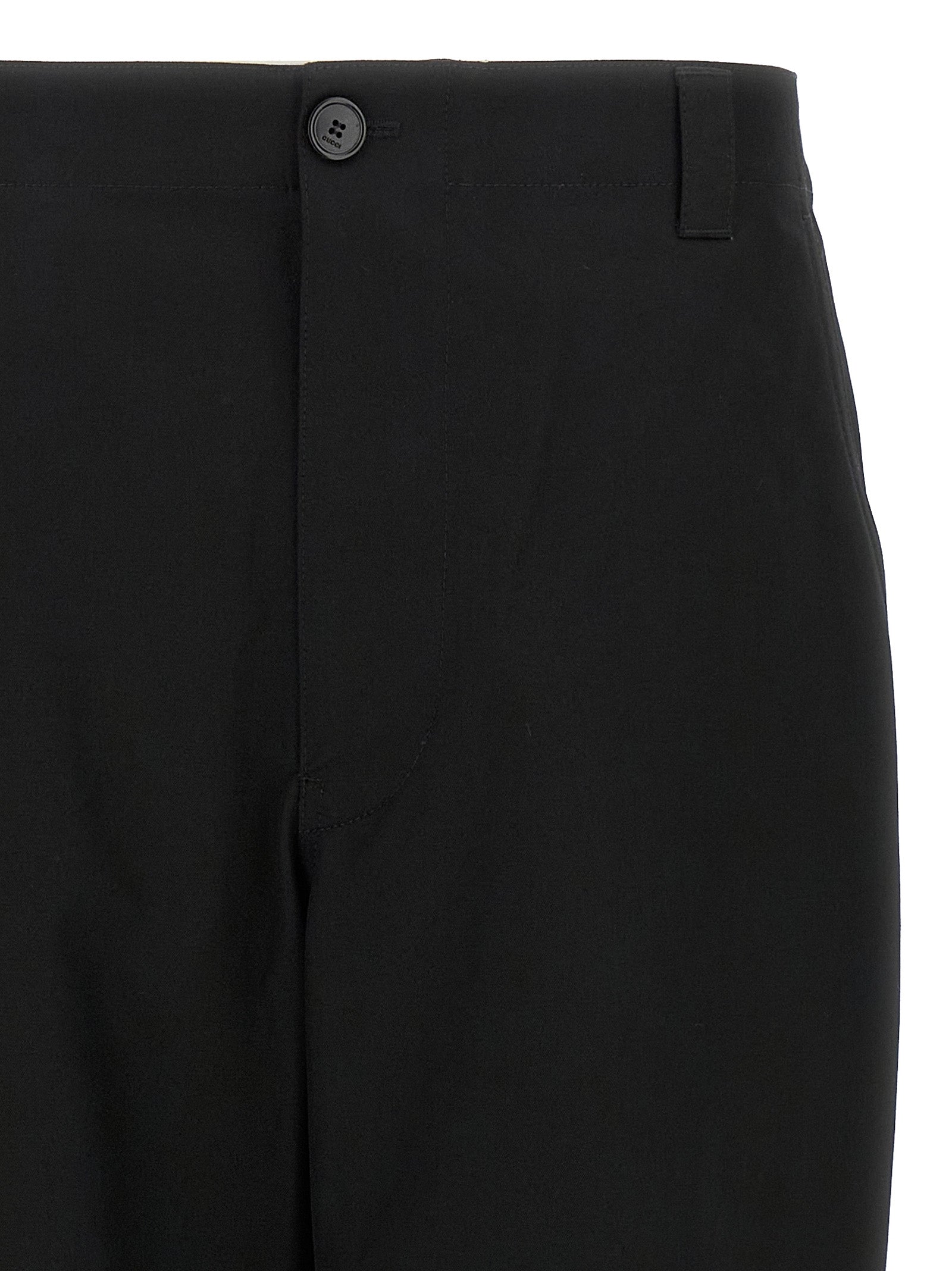Gucci Black Cotton Casual Pants Gucci