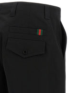 Gucci Black Cotton Casual Pants Gucci