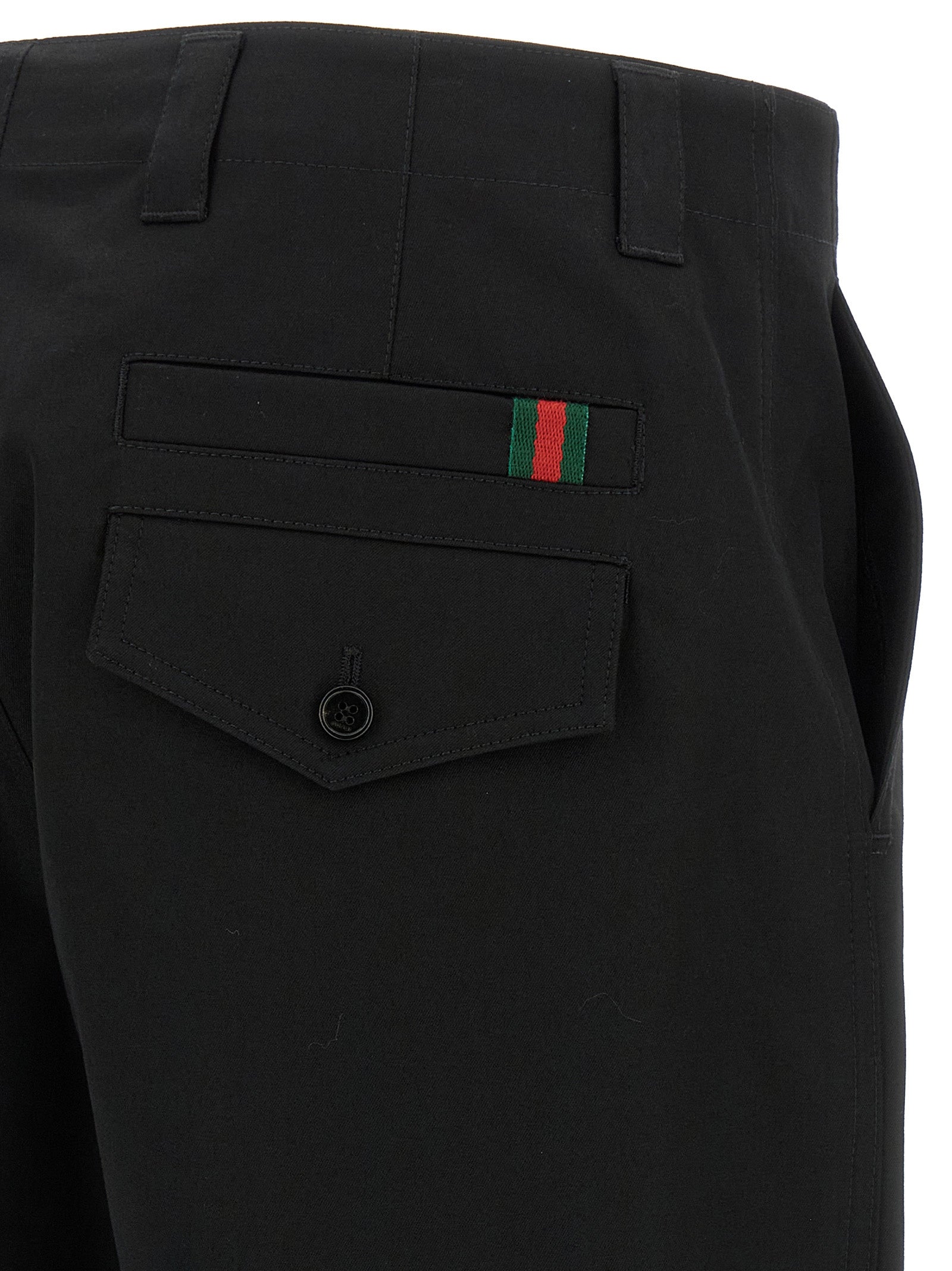 Gucci Black Cotton Casual Pants Gucci