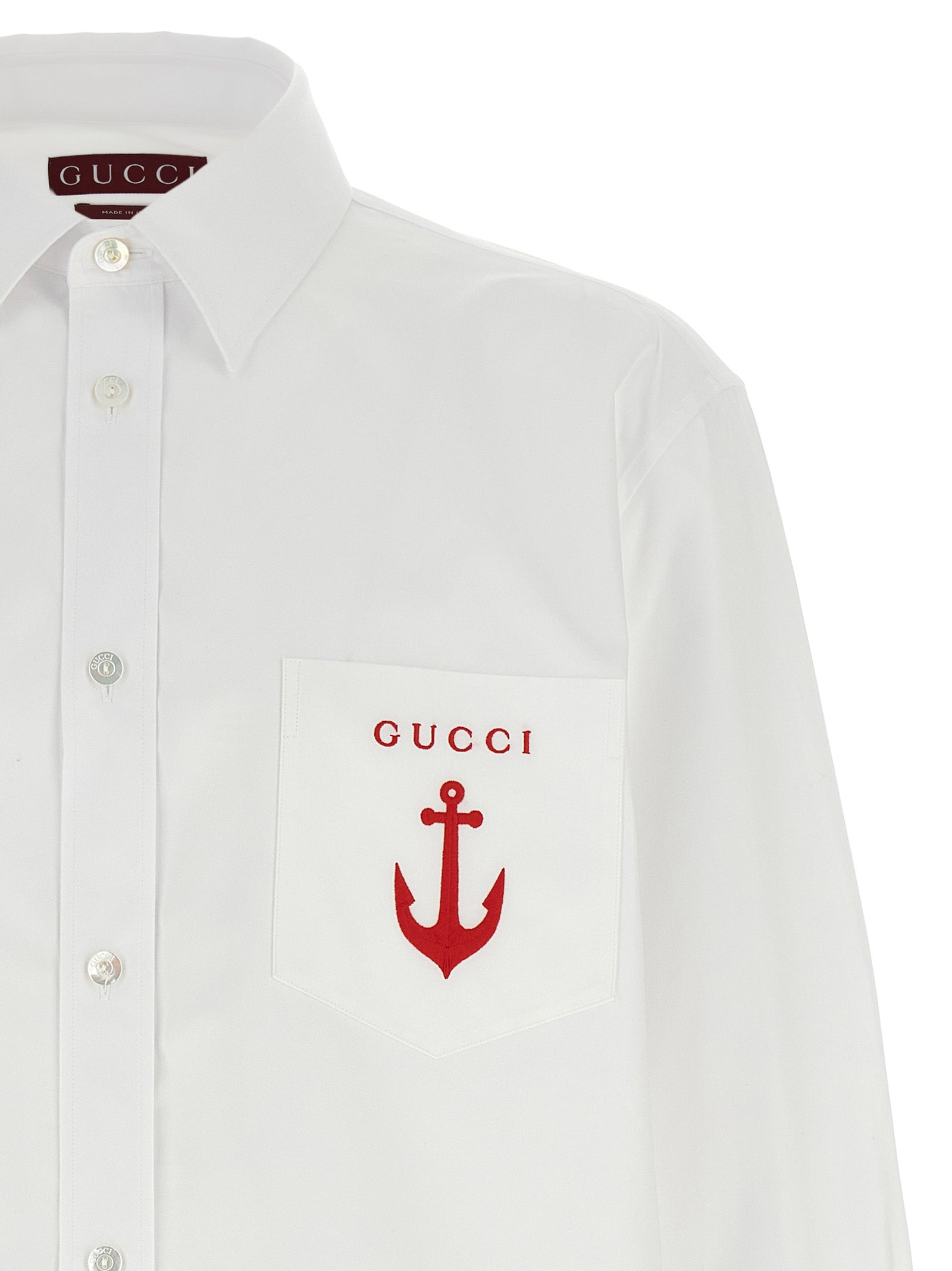 Gucci White Cotton Blouse Gucci