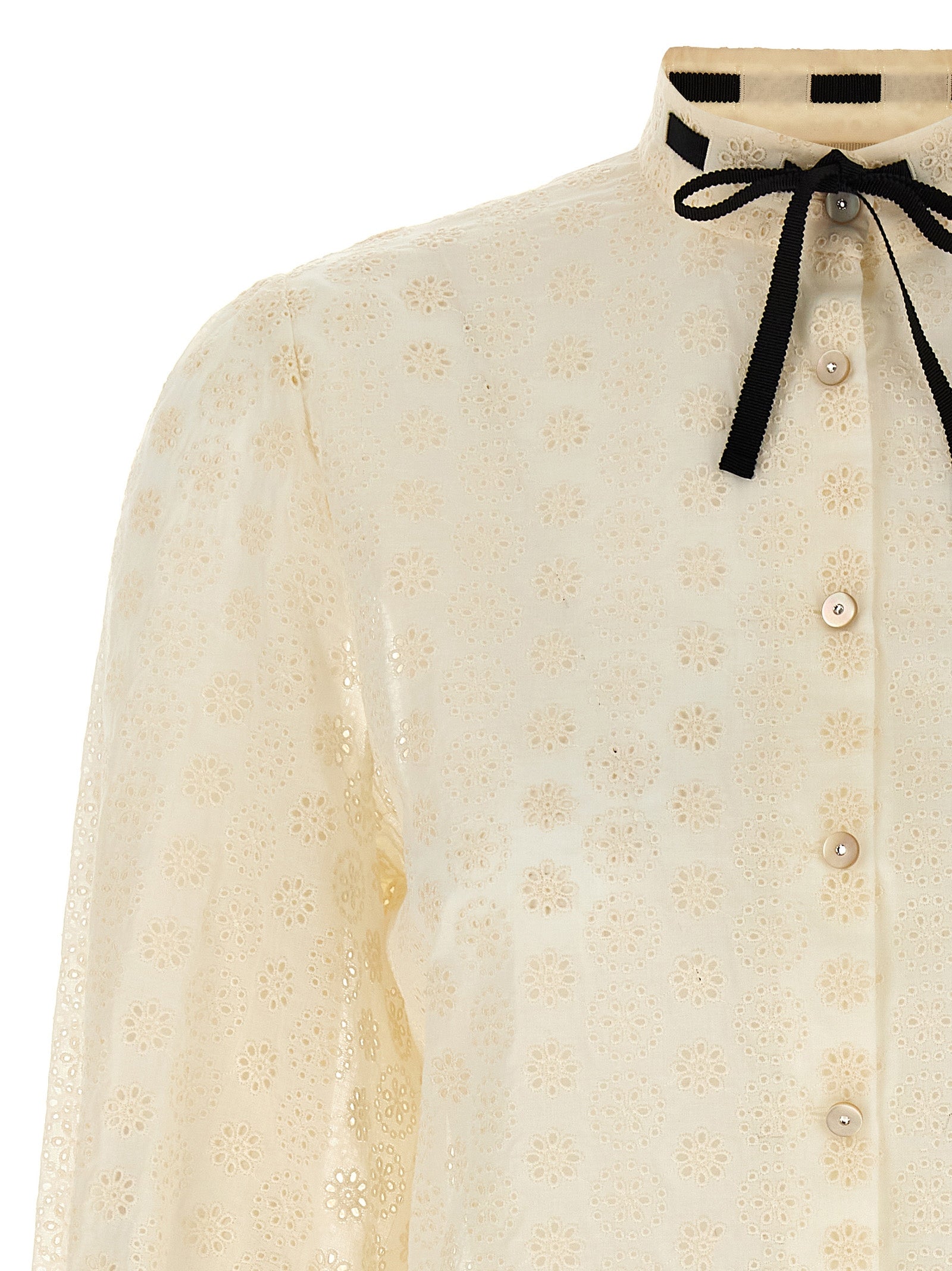 Valentino Garavani White Cotton Blouse Valentino Garavani