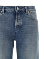 Gucci Blue Cotton Straight-Leg Jeans Gucci