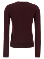 Saint Laurent Bordeaux Virgin Wool Cardigan Saint Laurent