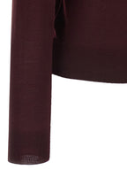 Saint Laurent Bordeaux Virgin Wool Cardigan Saint Laurent