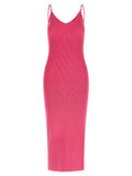 Versace Fuchsia Viscose Midi Dress Versace