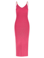 Versace Fuchsia Viscose Midi Dress Versace