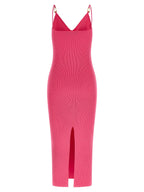 Versace Fuchsia Viscose Midi Dress Versace