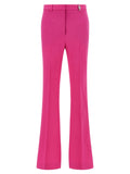 Versace Fuchsia Virgin Wool Flared Pants Versace