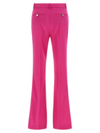 Versace Fuchsia Virgin Wool Flared Pants Versace