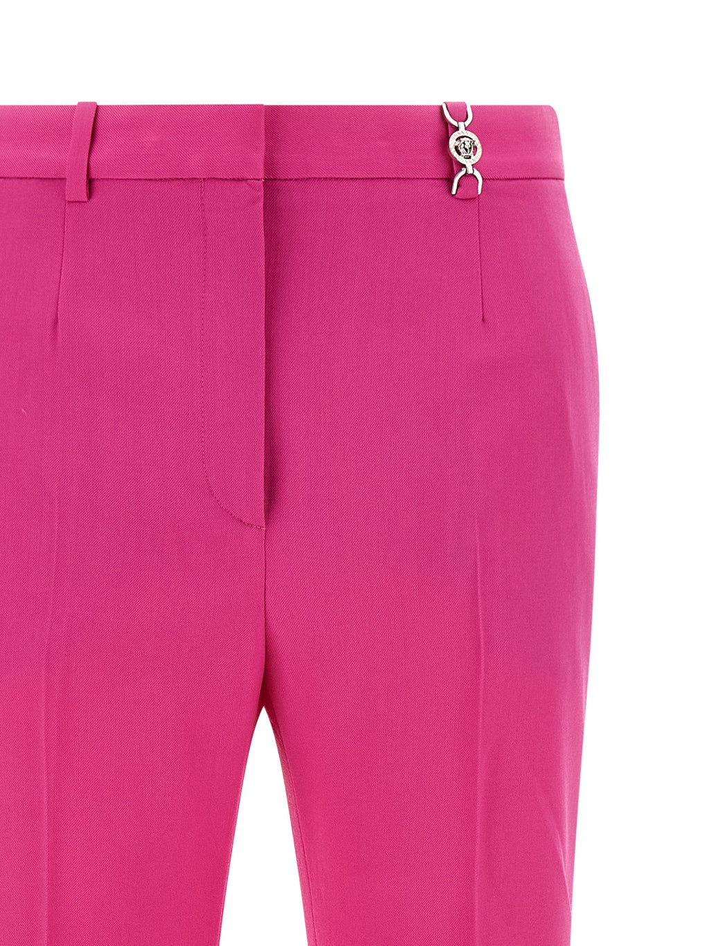 Versace Fuchsia Virgin Wool Flared Pants Versace