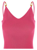 Versace Fuchsia Viscose Sleeveles T-Shirt Versace