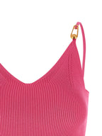 Versace Fuchsia Viscose Sleeveles T-Shirt Versace